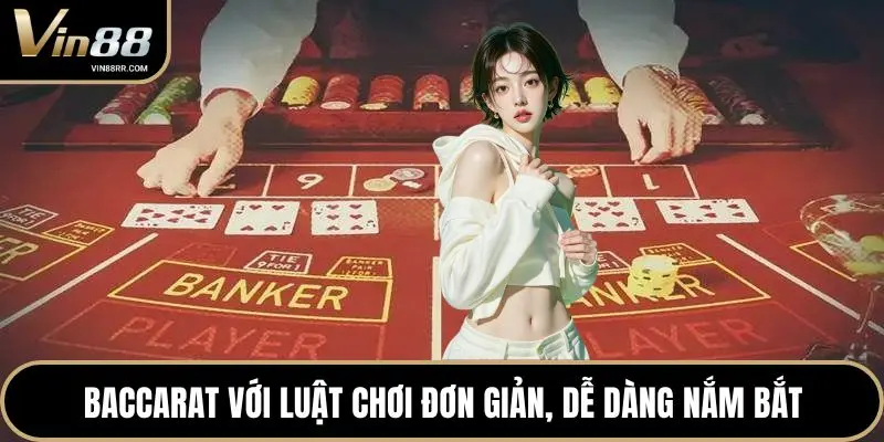 Baccarat với luật chơi đơn giản, dễ dàng nắm bắt
