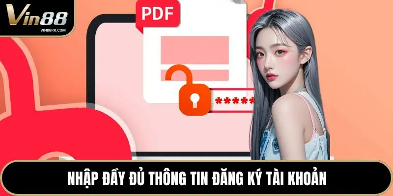 Nhập đầy đủ thông tin đăng ký tài khoản